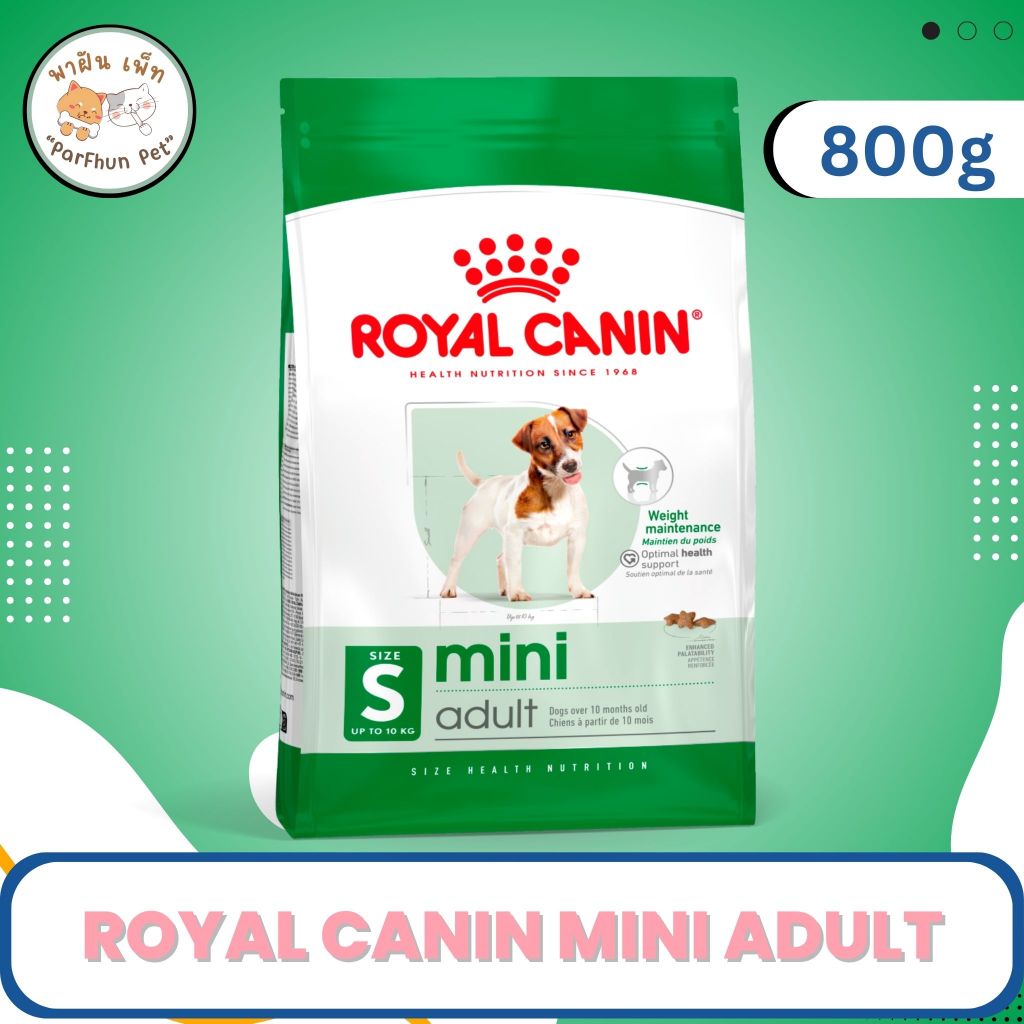 Royal Canin Mini Adult 8kg อาหารเม็ดสุนัขโต พันธุ์เล็ก อายุ 10 เดือน–8 ปี (Dry Dog Food, โรยัล คานิน)