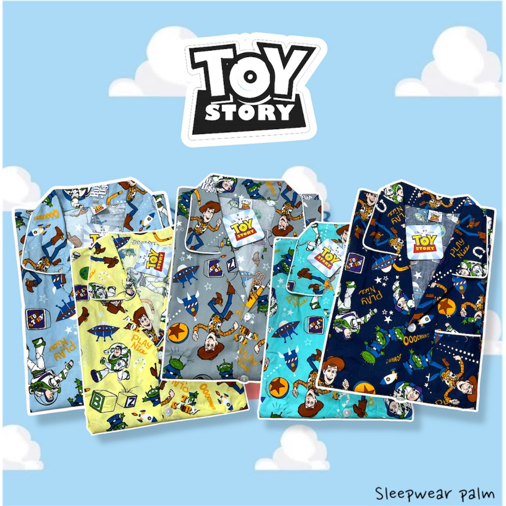 ชุดนอน ผ้าคอตตอนเชิ้ต Toy story (รอบอก42-46) ลิขสิทธิ์แท้