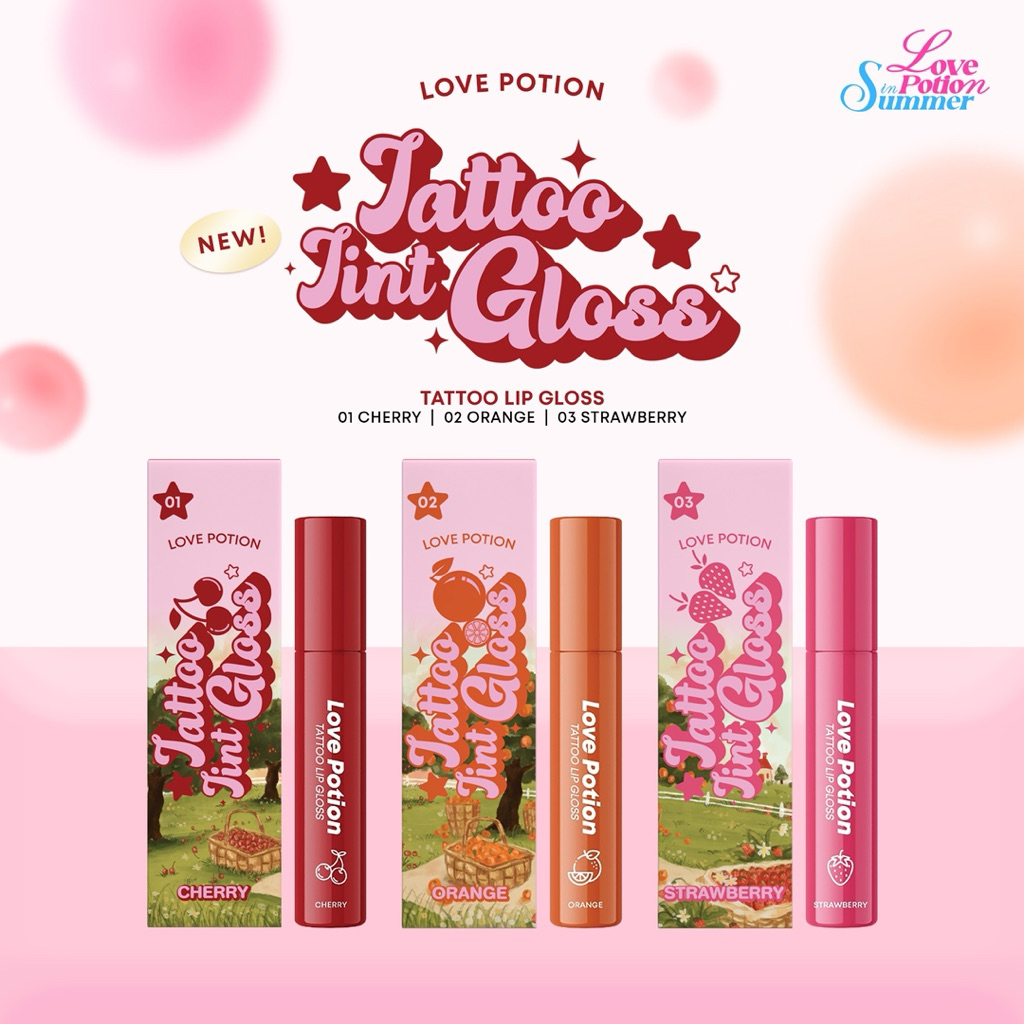 ลิปแทททูทิ้นท์ Tattoo Tint Gloss ติดทนกันน้ำ