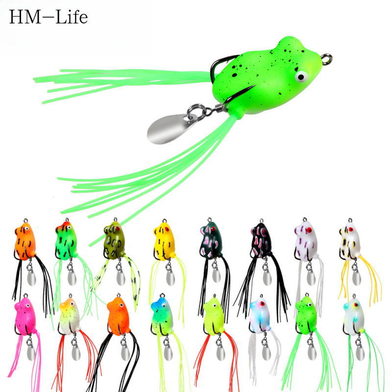 เหยื่อตกปลา กบยาง กบยางคู่ เหยื่อปลอมยาง เหยื่อปลอม เนื้อปลอมตกปลา สีสดใส ดึงดูดความสนใจของปลาได้ดี G2615