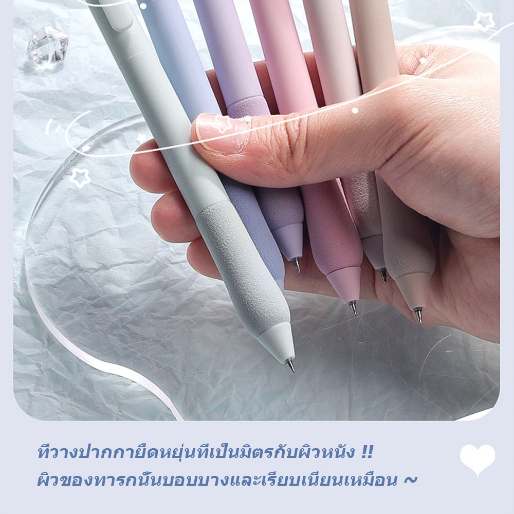 ปากกาเนทiralสี หลอดหมุนออก สีโมรานดี แบบกดออก ปากกาสีสำหรับนักเรียน ชุด - รูปที่ 5