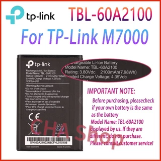 แบตเตอรี่ TP-LINK M7000 4G LTE Mobile Wi-Fi Original battery TBL-60A2100 2100mAh แบต ประกัน 3 เดือน ส่งจากไทย