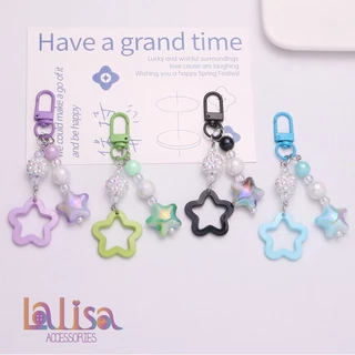 พวงกุญแจลายดาวน่ารักฟรุ้งฟริ๊ง alloy keychain Q1265