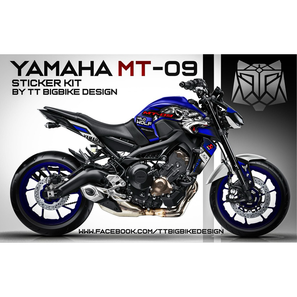 (Mr.AM) ชุดสติ๊กเกอร์ [เกรด Premium] Yamaha MT-09 2018 (WILD WOLF)