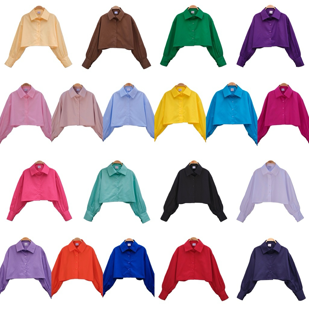 Bright by Aruna:Cotton Crop Shirt คร๊อปเชิ้ต