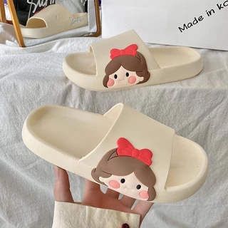 พร้อมส่ง รองเท้าแตะแฟชั่นใส่นิ่มสบาย รองเท้าผู้หญิง รองเท้าแตะ ลายน้องหมี น่ารัก กันลื่น