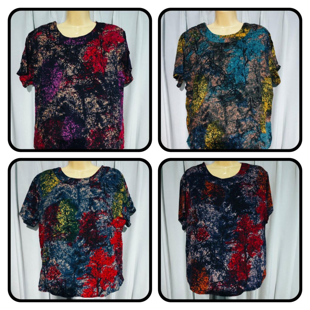 เสื้อคอกลม ผ้าสปันจ์   เนื้อผ้าบางเบา สวมใส่สบาย  ไม่ร้อน