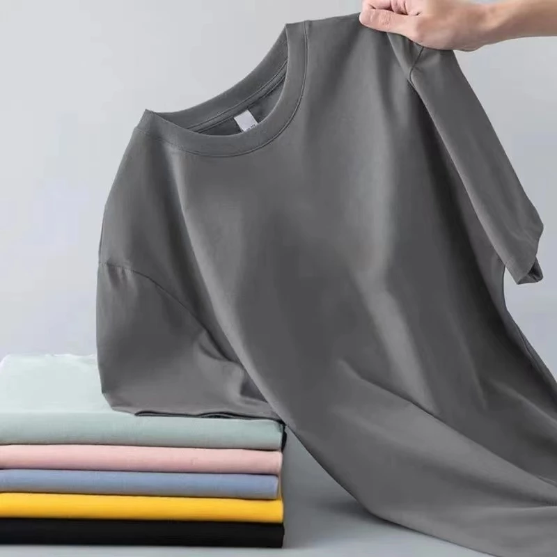 เสื้อยืดแขนสั้น ทรงสลิมฟิต ผ้านุ่ม ไซส์ L-4XL thumbnail 4