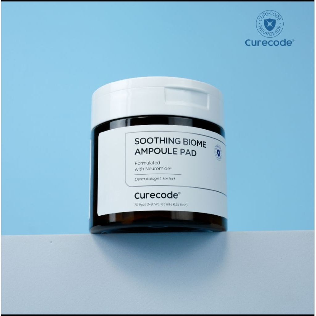 แพดแรกที่เพิ่มความแน่นใต้ผิว 12% ใน 2 สัปดาห์ CURECODE SOOTHING BIOME AMPOULE PAD