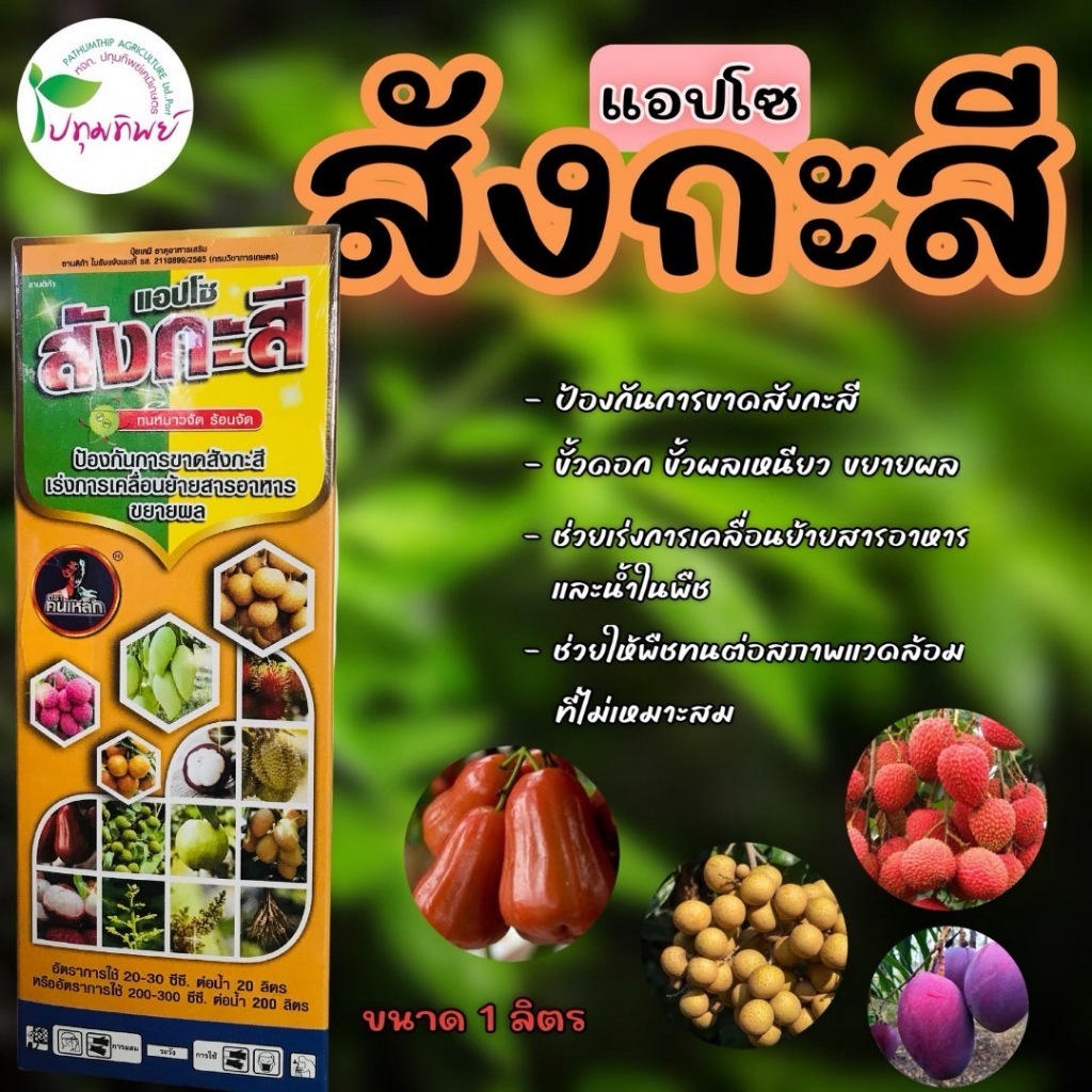 แอปโซ สังกะสี ธาตุอาหารรอง อาหารเสริม ป้องกันการขาดสังกะสี ขั้วเหนียว ขยายผล และช่วยให้พืชทนต่ออากาศร้อนจัด เย็นจัด