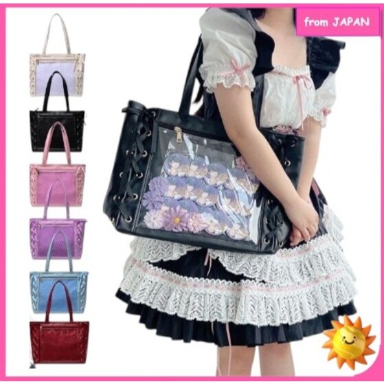 [Harujio] Ita Bag, Ita Bag, Tote Bag, Oshikatsu Bag, Otaku Activity A4, Cute, Large Capacity, Lace-u