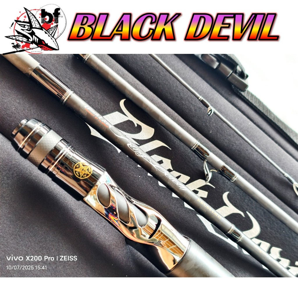 คันเบ็ด Black Devil King Beleth!! Length: 6'8" Line:10-20 Lure:7-28g.คัน 4 ท่อน คันขึ้นลายX crossทั้