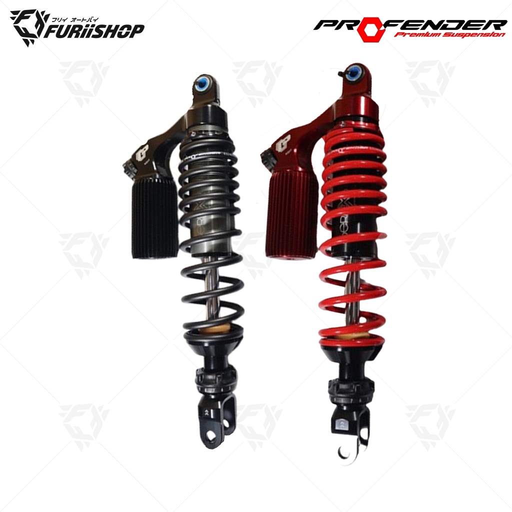 โช๊ค Profender Zontes 350E Rear STD (Black/Red)