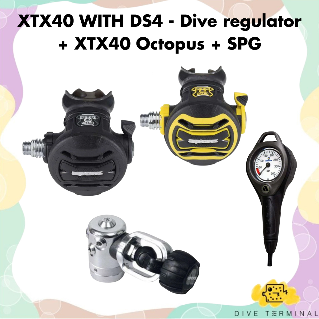 APEKS - XTX40 WITH DS4 - Dive regulator + XTX40 Octopus + SPG