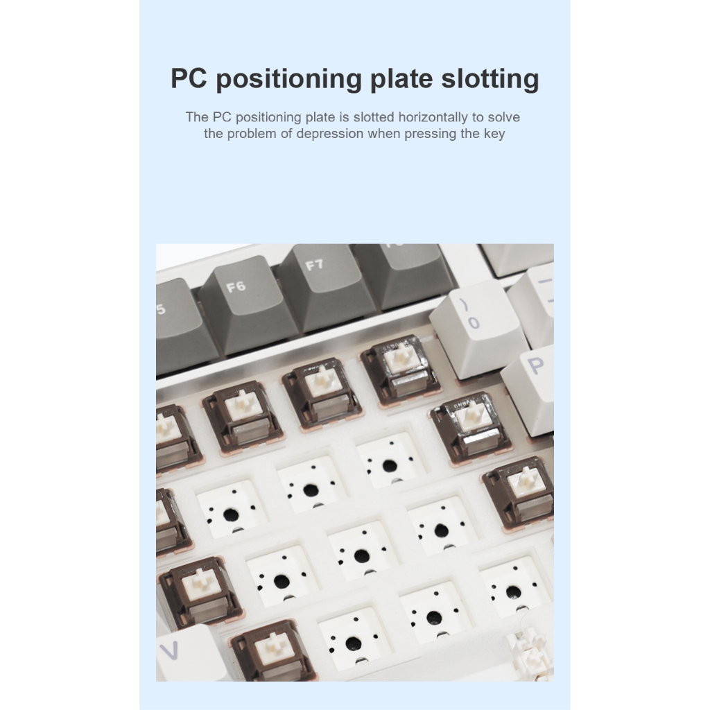 คีย์บอร์ดไร้สาย - AULA F108 - Gasket Mechanical Keyboard Full Size คีย์ไทย รับประกัน 2 ปี - รูปที่ 3