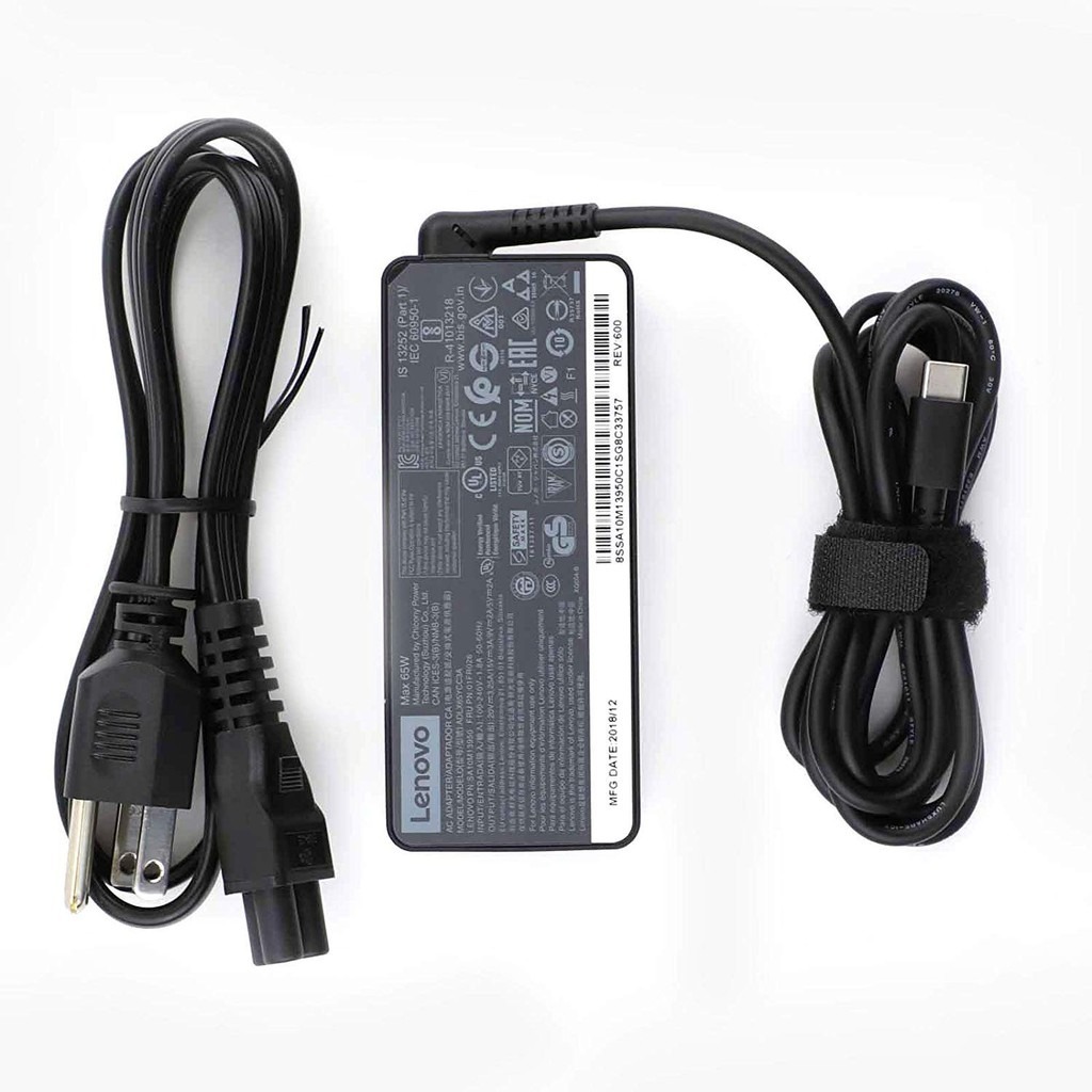 อะแดปเตอร์โน้ตบุ๊ค/เครื่องชาร์จ USB C TYPE C 20V 3.25A สําหรับ Lenovo ThinkPad X1 Carbon Gen5 SA10M13945