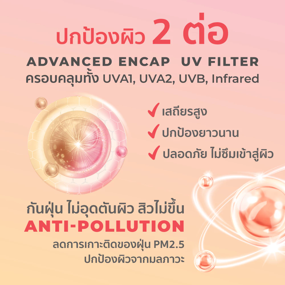 HER HYNESS UV ADAPT SUNSCREEN กันแดดเนื้อน้ำ กันเหงื่อ 50ml thumbnail 5