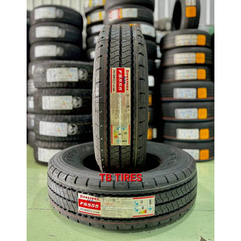 ยางรถบรรทุกเรเดียล 295/80R22.5 FS555 152/148M // Firestone (ยางใหมค้างปี 2024)
