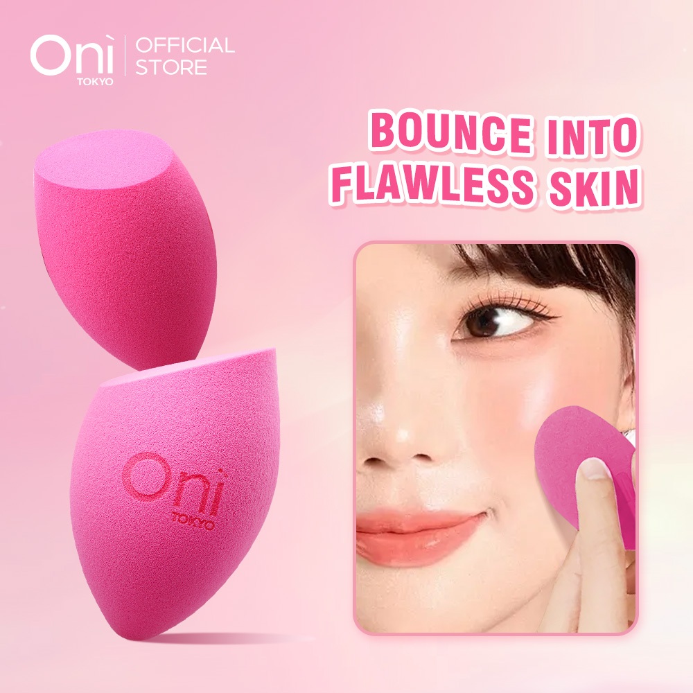 Oni Soft Sponge, Premium Beauty Blender for Flawless Foundation, ฟองน้ำแต่งหน้า ฟองน้ำเกลี่ยรองพื้น ฟองน้ำนุ่ม