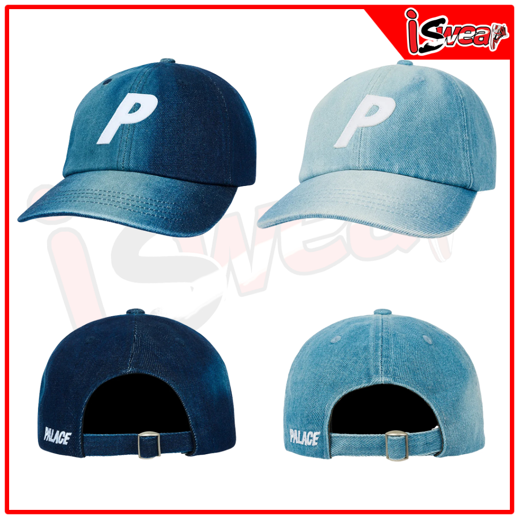 หมวก Palace Skateboards P 6-Panel denim hat  (Free size) พร้อมส่ง