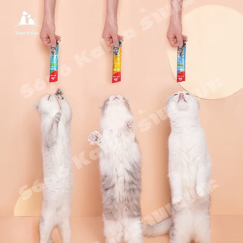Sopo Kalaa ขนมเเมวเลีย 15g  มีให้เลือก5รส  cat snack stick 15g อาหารแมว cat ขนมแมวเลีย แมวเลีย อาหารแมวเลีย ขนมแมวเลีย