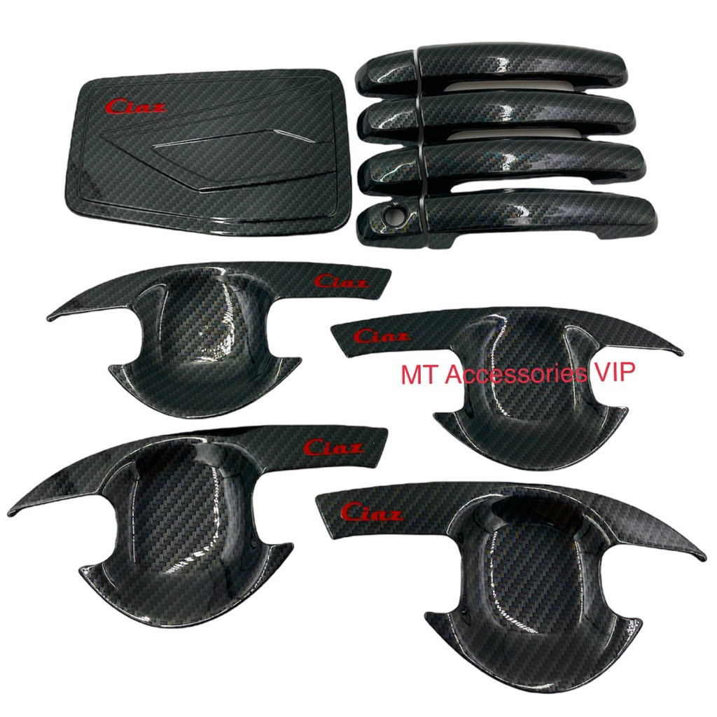 CIAZ ซูซูกิเซียส เบ้ากันรอย ครอบมือจับ ครอบฝาถัง แคปล่าโลโก้แดง. ราคาถูก Shopee Lazada