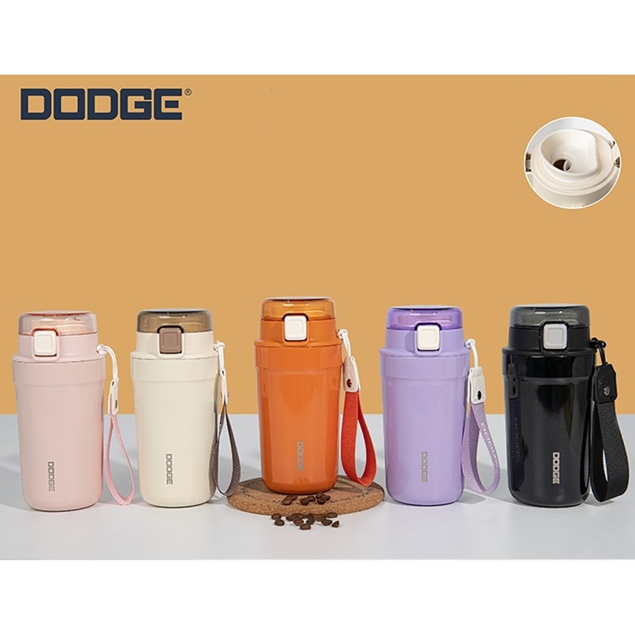 DODGE   420ML. แก้วสแตนเลสเคลือบเซรามิก เก็บความเย็น เก็บความร้อน มีสายคล้องมือ