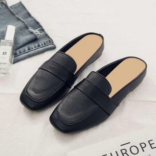 FBAShop ใหม่ล่าสุด รองเท้าคัทชูเปิดส้นแฟชั่นผู้หญิง ทำจากยาง นิ่ม ใส่สบาย ทำความสะอาด ดูแลได้ง่าย ราคาสบายกระเป๋า