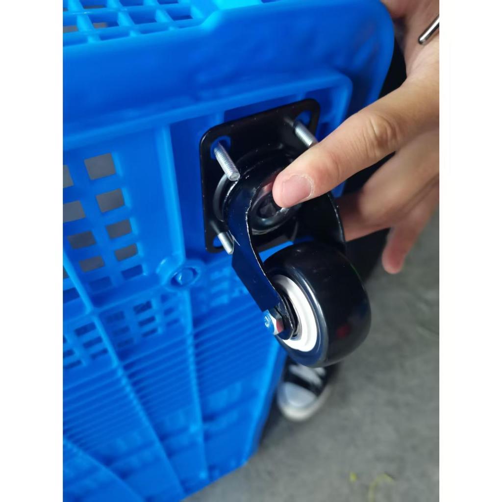 MULI ลังพลาสติกโปร่ง ตะกร้าส่งพัสดุ รับน้ำหนัก 250กก ขนาด 866042cm (ล้อแยกจำหน่าย) - รูปที่ 4