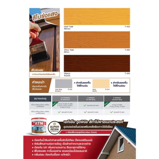 สีทาไม้ฝา เอทีเอ็ม ATM Wood Finish Paint ขนาด 3.785 ลิตร