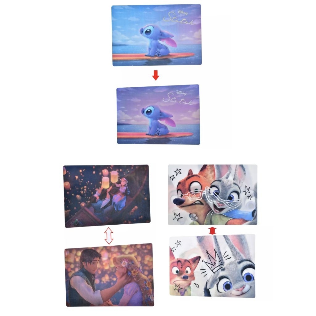Postcard Disney character 3D ◇Frozen ◇Zootopia ◇Rapunzel ◇Stitch