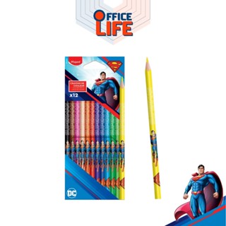 Maped (มาเพ็ด) ดินสอสี สีไม้ 12 สี รุ่น Superman ซุปเปอร์แมน…