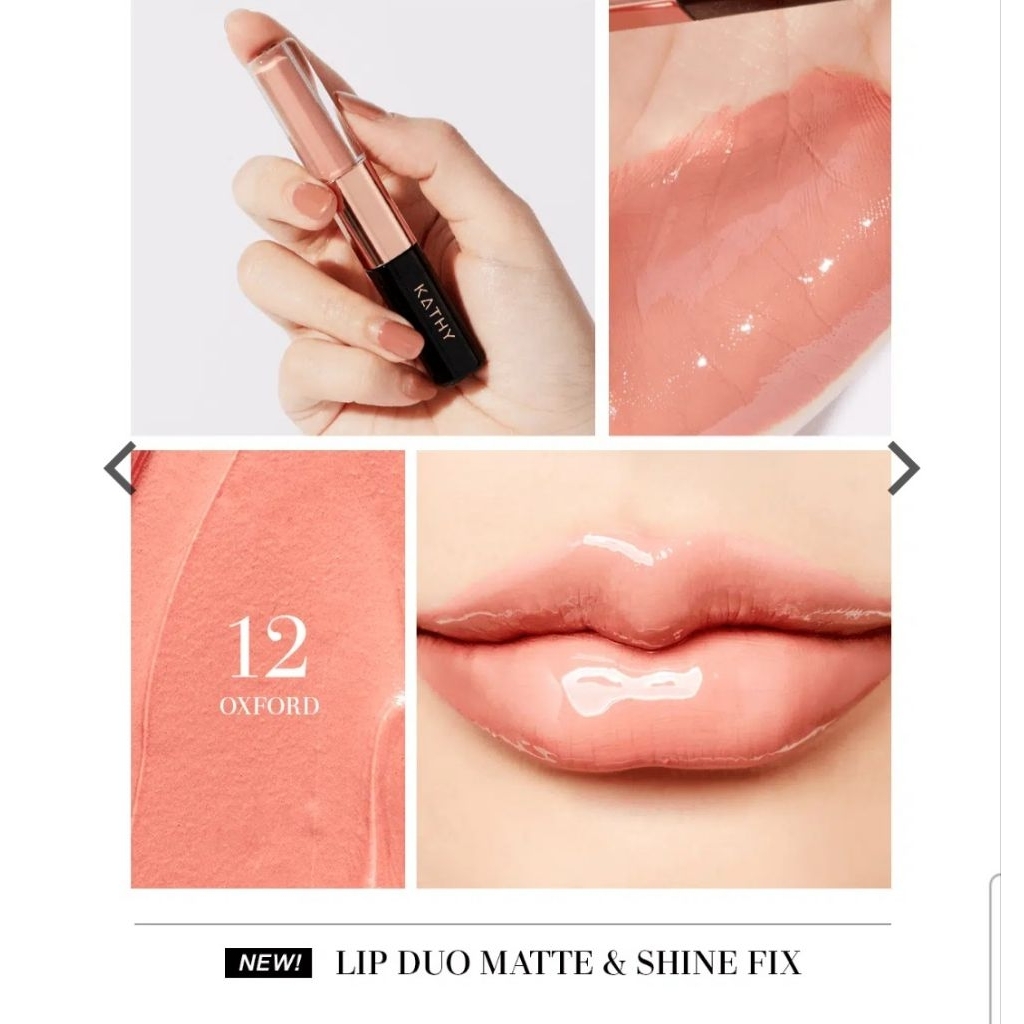 KATHY LIP DUO MATTE & SHINE สี 12 Oxford ส้มนู้ดอ่อน