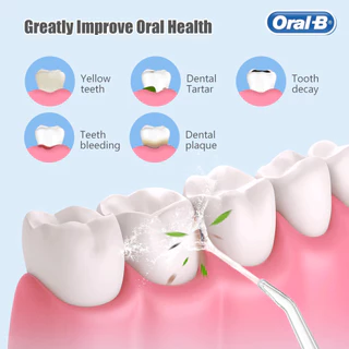 Oral-B ไหมขัดฟัน water flosser 240 มล 3โหมดให้เลือก ไหมขัดฟัน แถม 4 หัวฉีด กันน้ำระดับ IPX7 120PSI รับประกัน 3 ปี