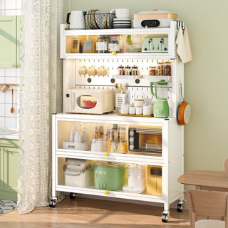 ตู้เก็บของในครัว ดีไซน์กันฝุ่น ตู้รับประทานอาหารพร้อมล้อ ชั้…