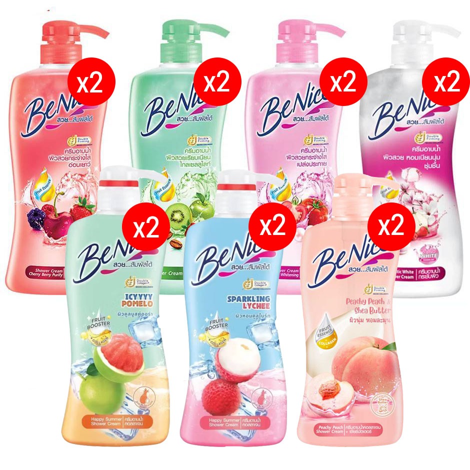 Benice(บีไนซ์) ครีมอาบน้ำบีไนซ์ชนิดขวด ขนาด 400ml-x2