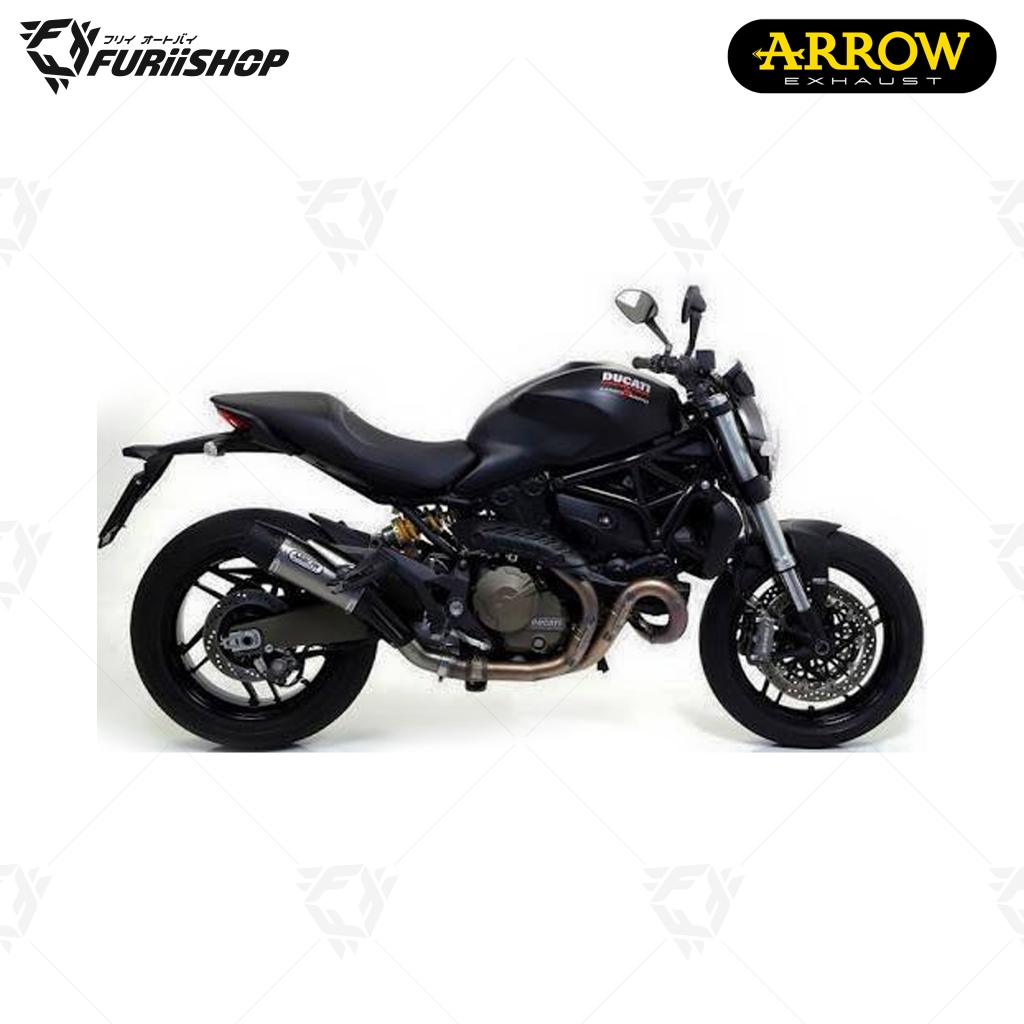 ท่อสูตร/ท่อแต่ง/ท่อไอเสีย Arrow Slip on Titanium Jet Race : for Ducati Monster 1200 14-16/17-19/R Mo