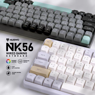 Wired Gaming Membrane Keyboard Nubwo รุ่น NK52/NK56 Connection type USB Wired มีไฟปรับไฟได้ ปุ่มนุ่มเสียงเบา
