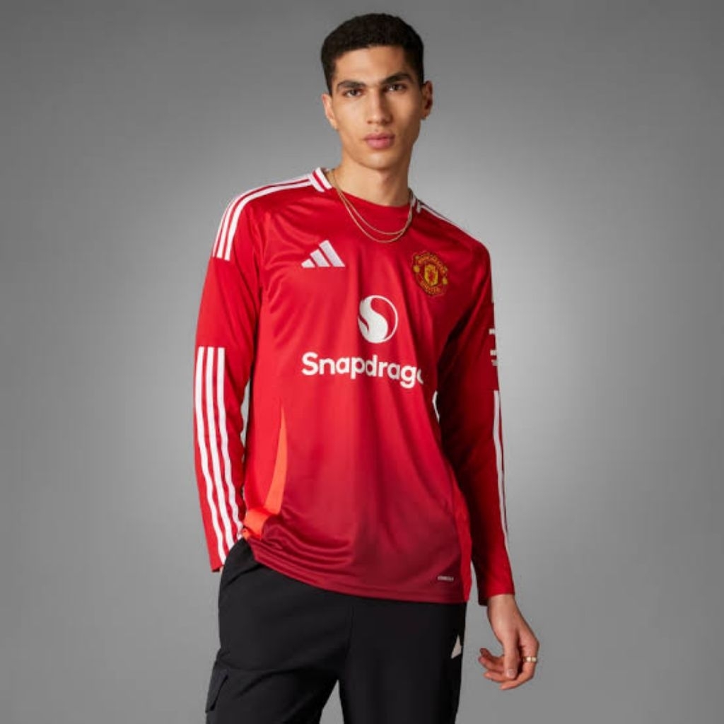 เสื้อฟุตบอลแขนยาว Manchester United Home 24/25 รหัสIT1971 ใหม่แท้100% ป้ายSHOPไทย เกรดแฟนบอล (ราคาป้