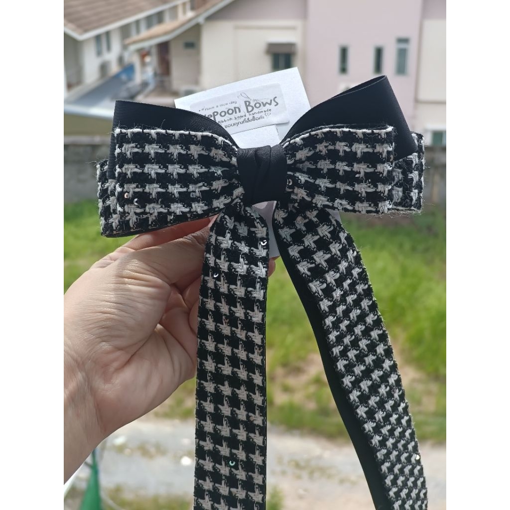 โบว์ติดผมผ้าลายชิโ สวยผ้าดี ติดได้ทุกโอกาศ - รูปที่ 5
