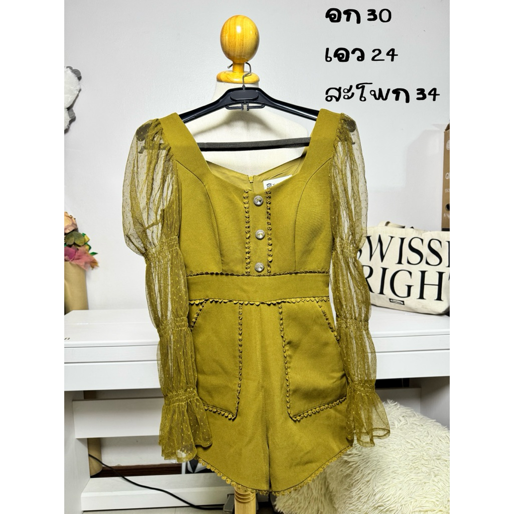 🔥พร้อมส่ง🔥 จั้มสูทสั้นValleyGirl