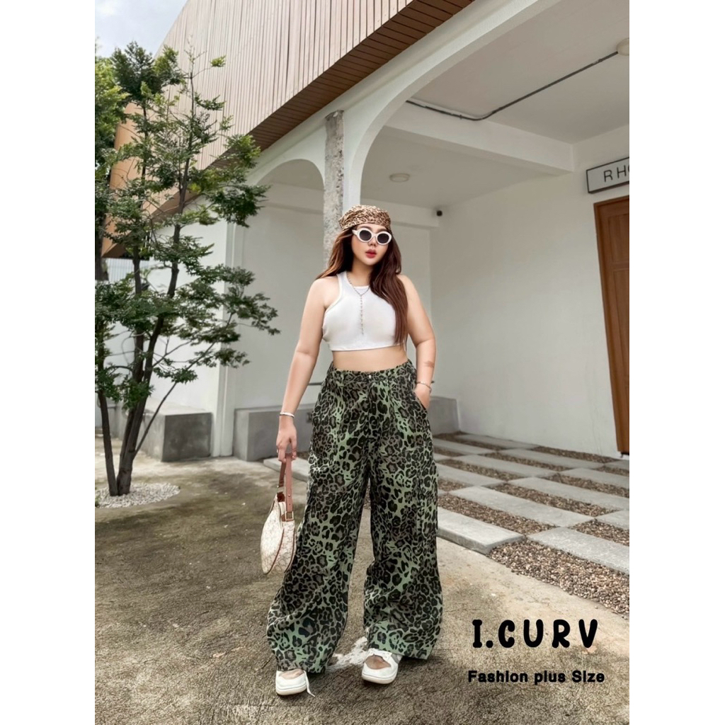 /LC/ กางเกงยีนส์สาวอวบ ลายเสือ ทรงคาร์โก้ เอวสูง เก็บทรงสวย #กางเกงไซส์ใหญ่ สาว อ้วน พลัสไซส์ - รูปที่ 5