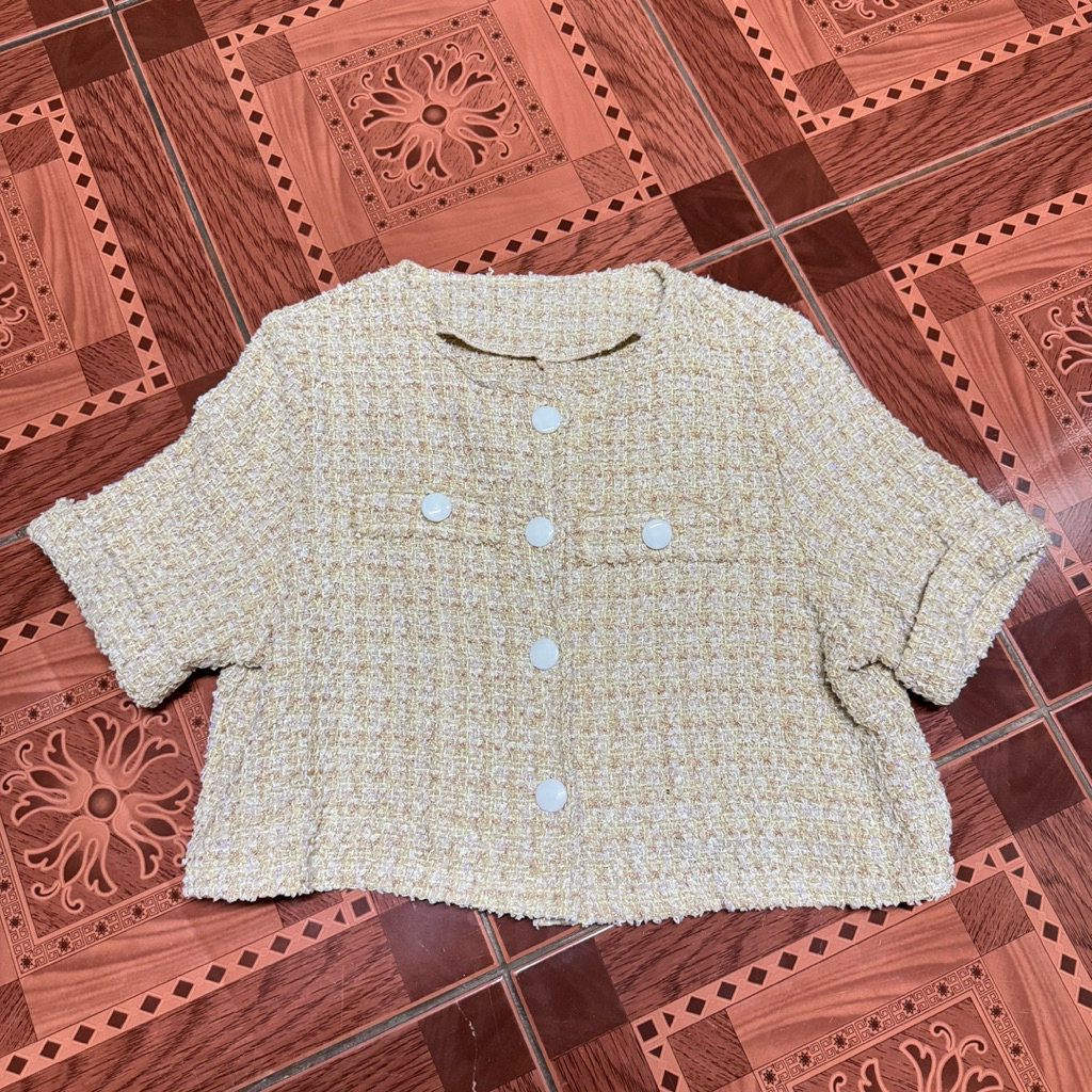 Lovito เสื้อโค้ทลําลองสําหรับผู้หญิง สีแอปริคอท LNA44291