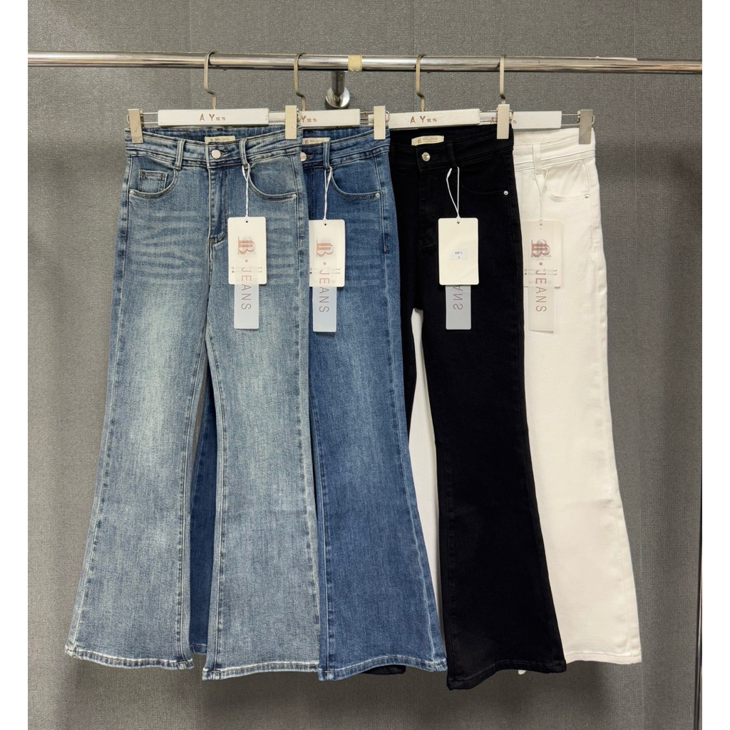 BL 698,699 กางเกงยีนส์ขาม้า เอวสูง เนื้อผ้ายืดใส่แล้วเก็บพุงดีมาก Clothing Jean  (A98)