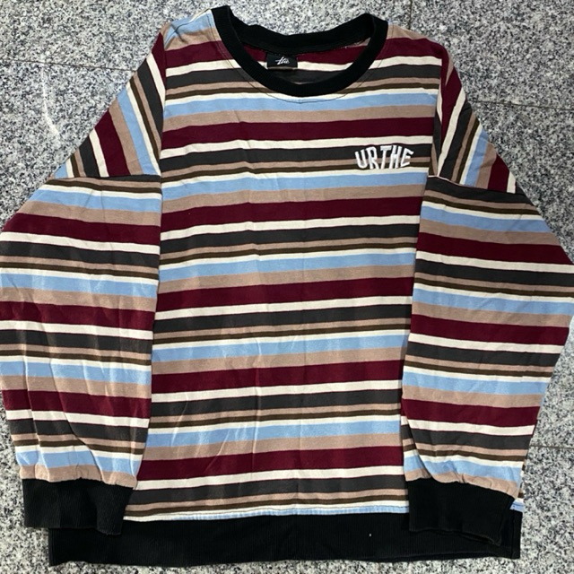 *มือสอง URTHE // VINTAGE STRIPED เสื้อแขนยาว Oversize