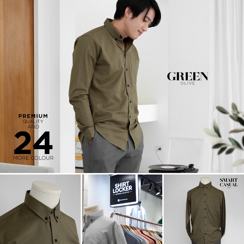 เสื้อเชิ้ตแขนยาว คอปก ทรงสลิมฟิต พร้อมส่ง ตรงปก by SHIRT LOCKER