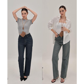 ยีนส์ Nammon Jeans f41-f42 กางเกงยีนส์กระบอกกลาง - ผ้ายืด