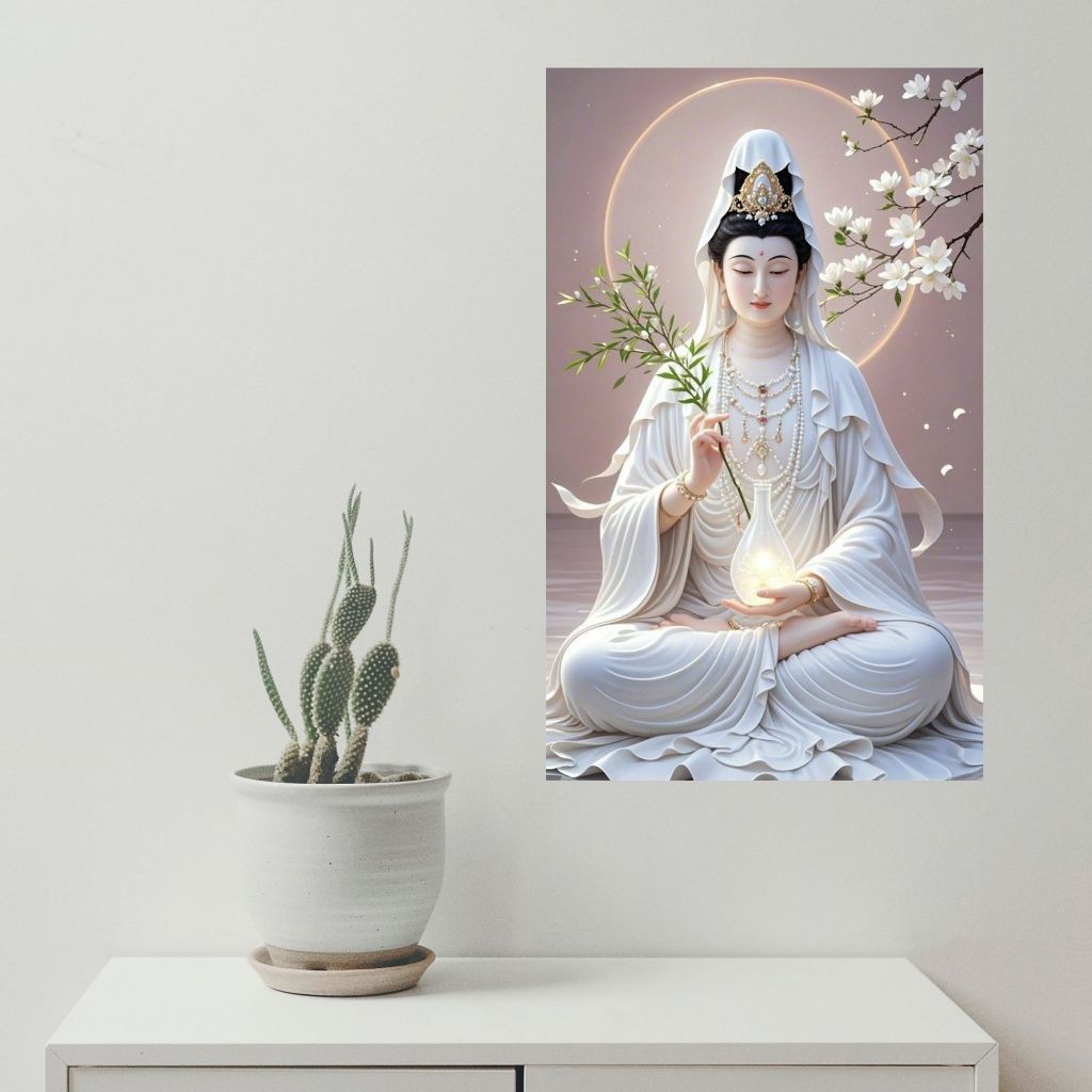 กรอบลอยไวนิล รูปพระแม่กวนอิม - รูปที่ 3