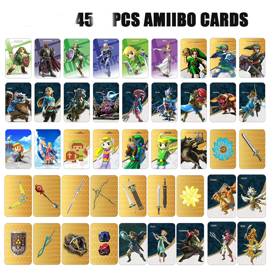Zelda amiibo การ์ดzelda breath of the wild 45การ์ดอาวุธ NFC การ์ดขนาดเล็ก/atm