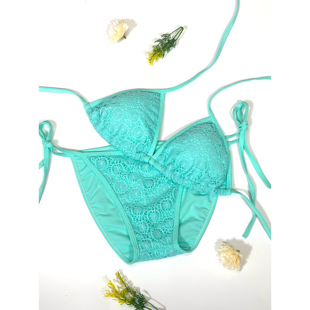 CKB024Bikiniลูกไม้กางเกงเต็มก้น